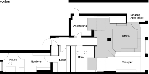 Grundriss vorher